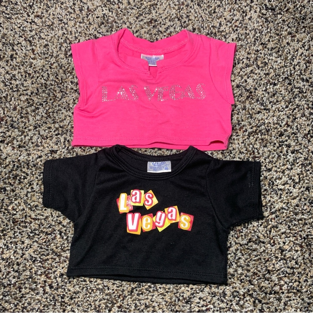 Build-A-Bear Workshop Set of Two Las Vegas Shirt for Plush Stuffed Animal Bears